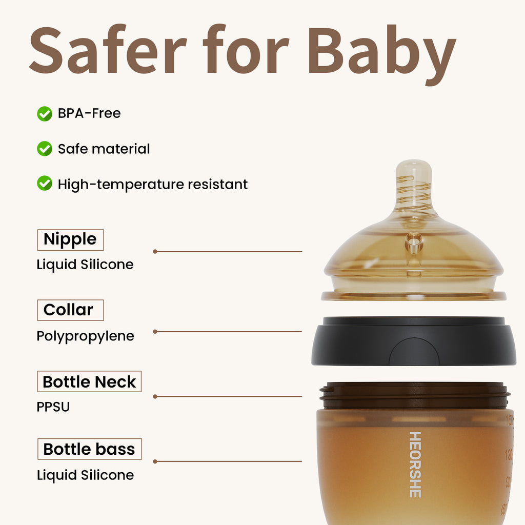 Silicone Ultra Wide Neck Baby Bottle
